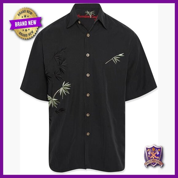 Men's Short Sleeve Button Down Shirt Modal Polyester Blend Relaxed Fit